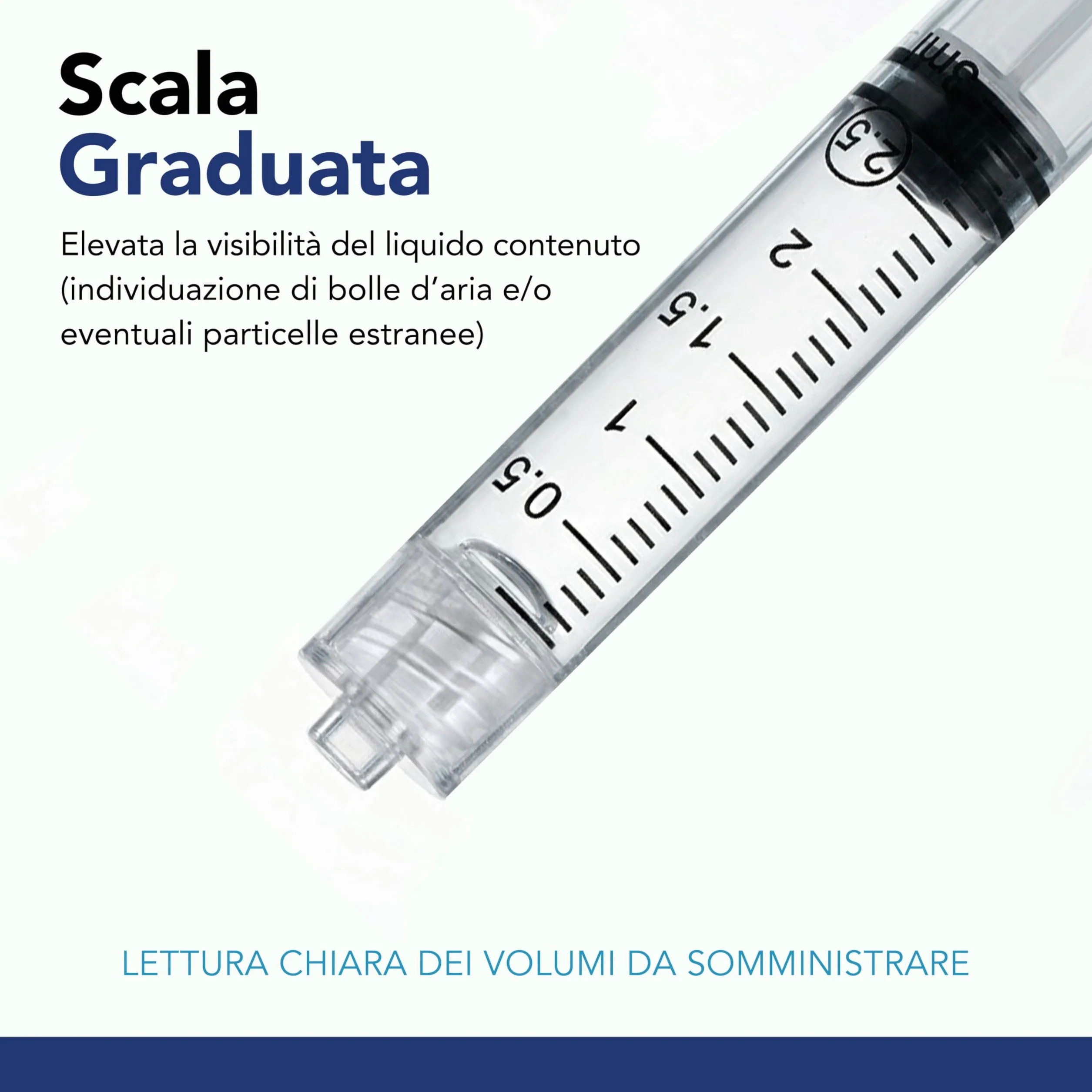 Siringhe sterili Luer Lock 1 ml - siringa senza ago, cono centrale, atossiche, apirogene