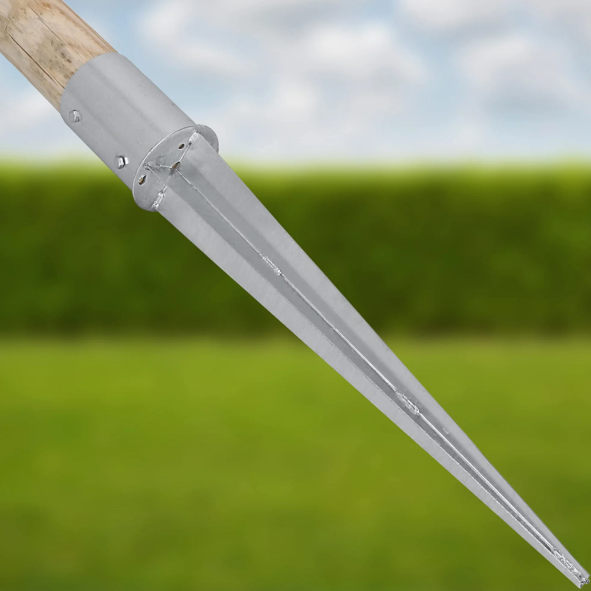 KOTARBAU Supporti per Pali in Legno ⌀ 80 mm Acciaio Zincato Argento