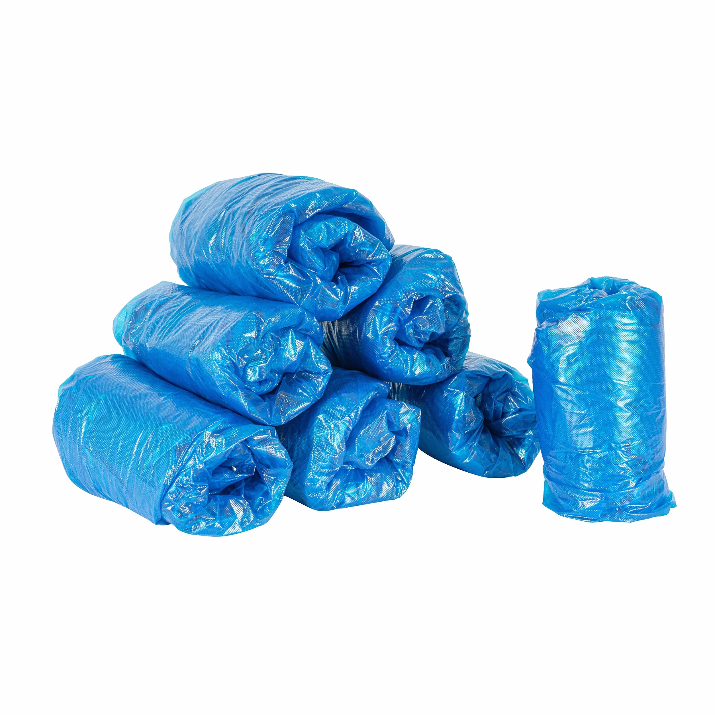 Copriscarpe in PE 100 pezzi usa e getta impermeabile CPE blu