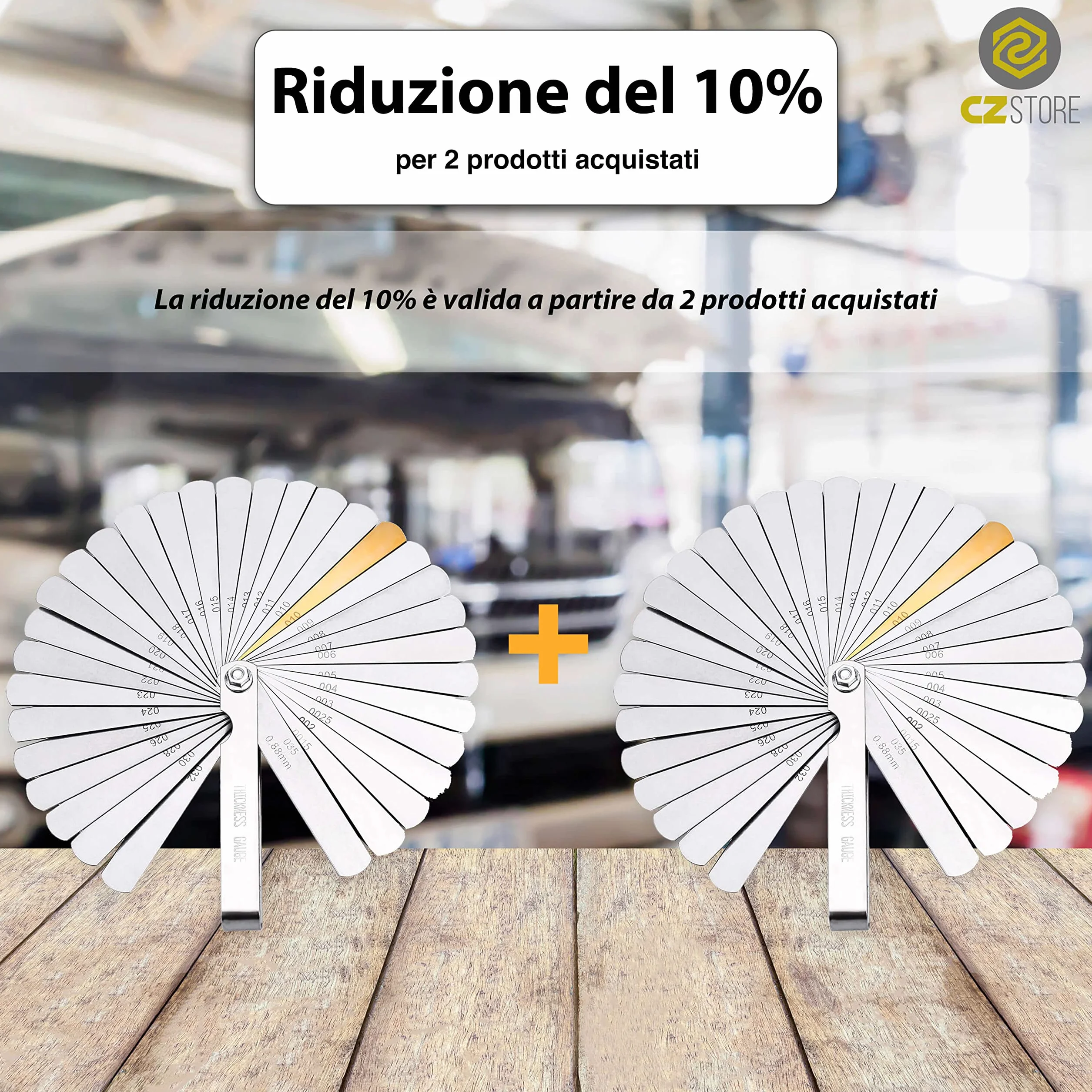Spessimetro 32 Lame in Acciaio Inossidabile Misurazione 0,04-0,9 mm Pieghevole Doppia Misure Incise