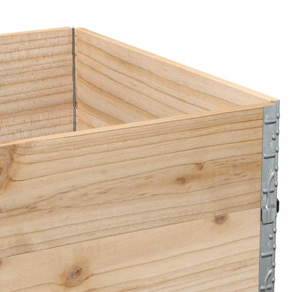 vidaXL Paretali per Pallet 2 pz 120x80 cm in Legno Massello di Pino, sponda per Pallet, Telaio impilabile per Pallet, Bordo per Pallet in Legno
