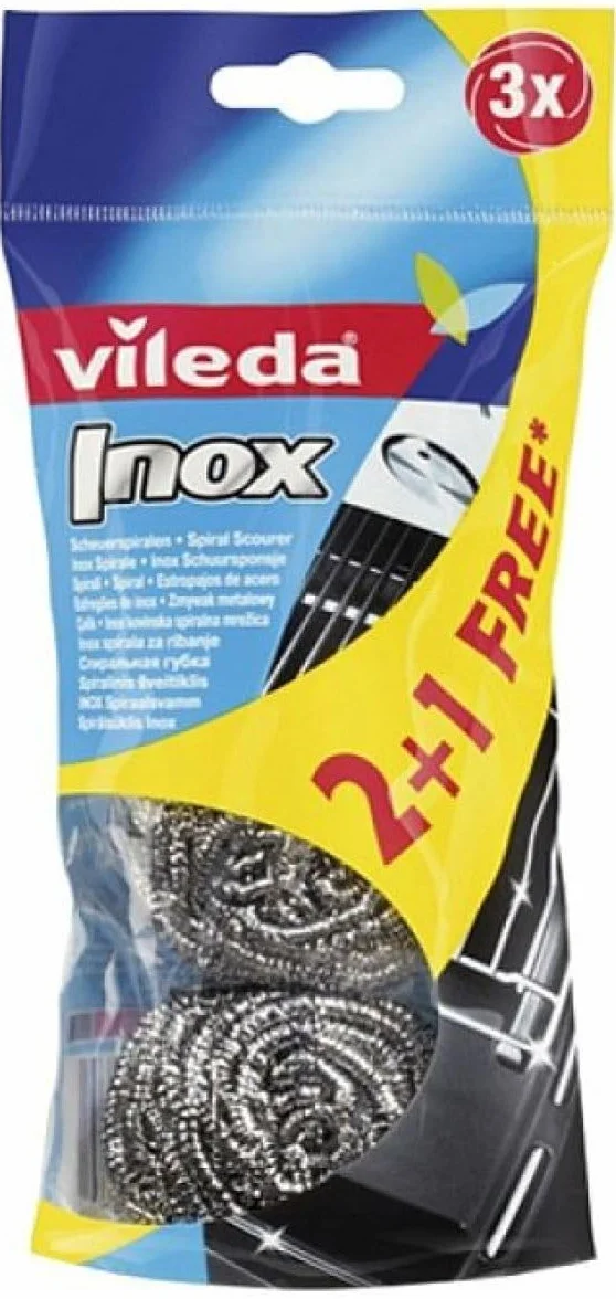 Vileda Glitzi Paglietta in acciaio inox (confezione da 3)