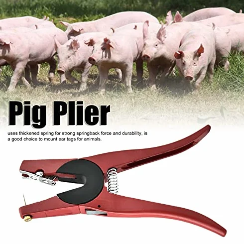 YOUTHINK Pinza per Marcatura Auricolare per Bovini per Suini, Rossa
