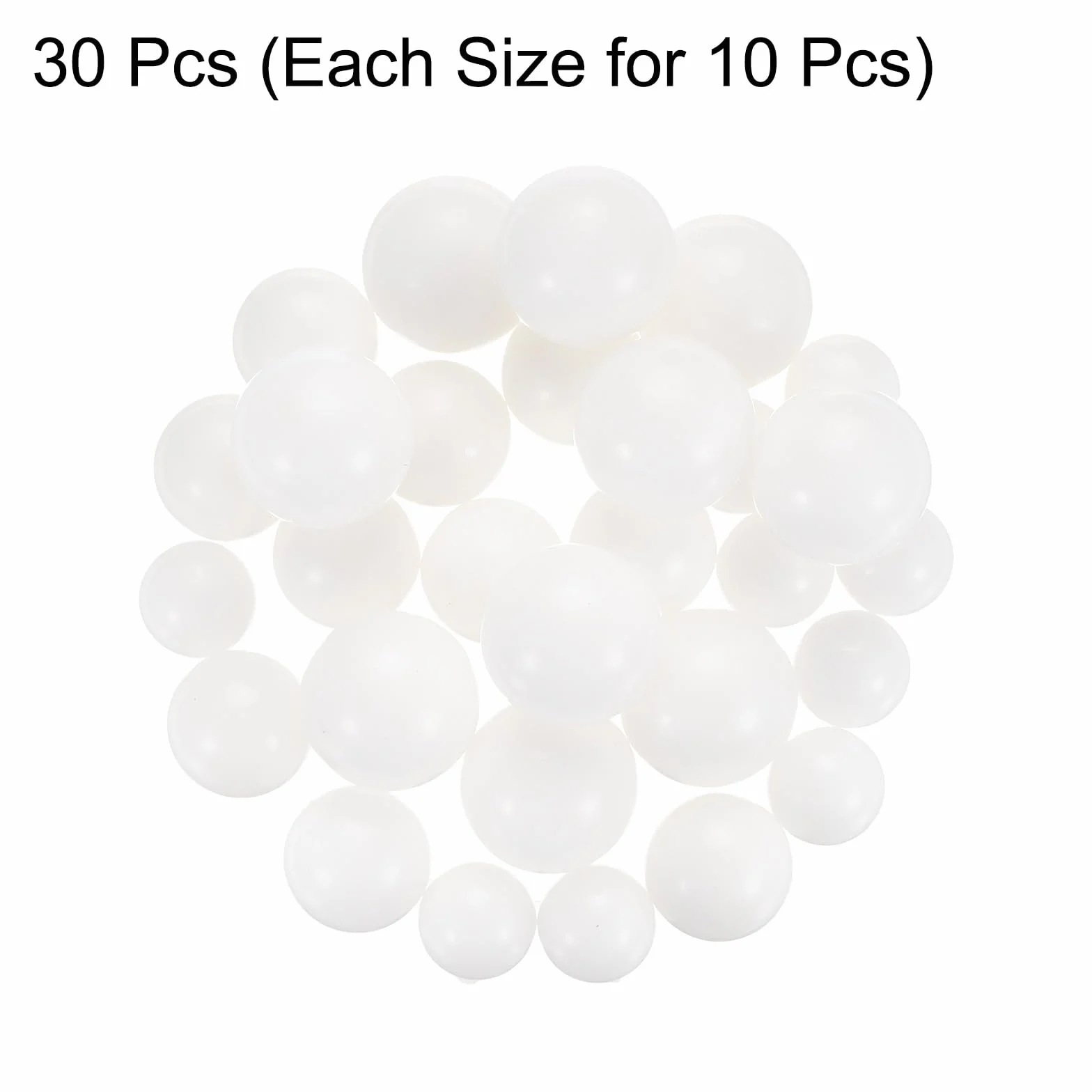 QUARKZMAN Sfere di Cuscinetto in Plastica Pom 5/8" 1/2" 3/4" 30pz