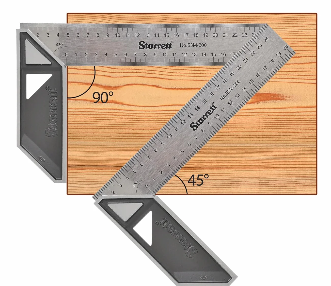 Starrett K53M-300-S Squadra da falegname in Acciaio inossidabile
