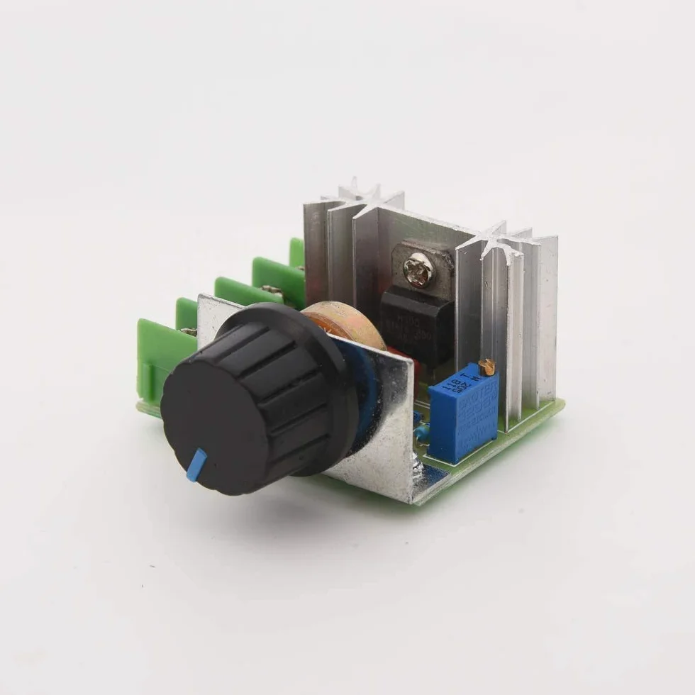 ATEC - Variatore di Tensione Alternata, ideale per Resistenze Elettriche, Ventole e Lampade Dimmerabili (SCR2000W (1Pz))