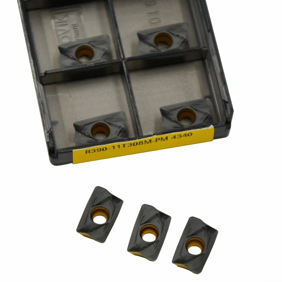 Set 10 inserti carburo R39011T308MPM4340 fresatura CNC precisione acciaio