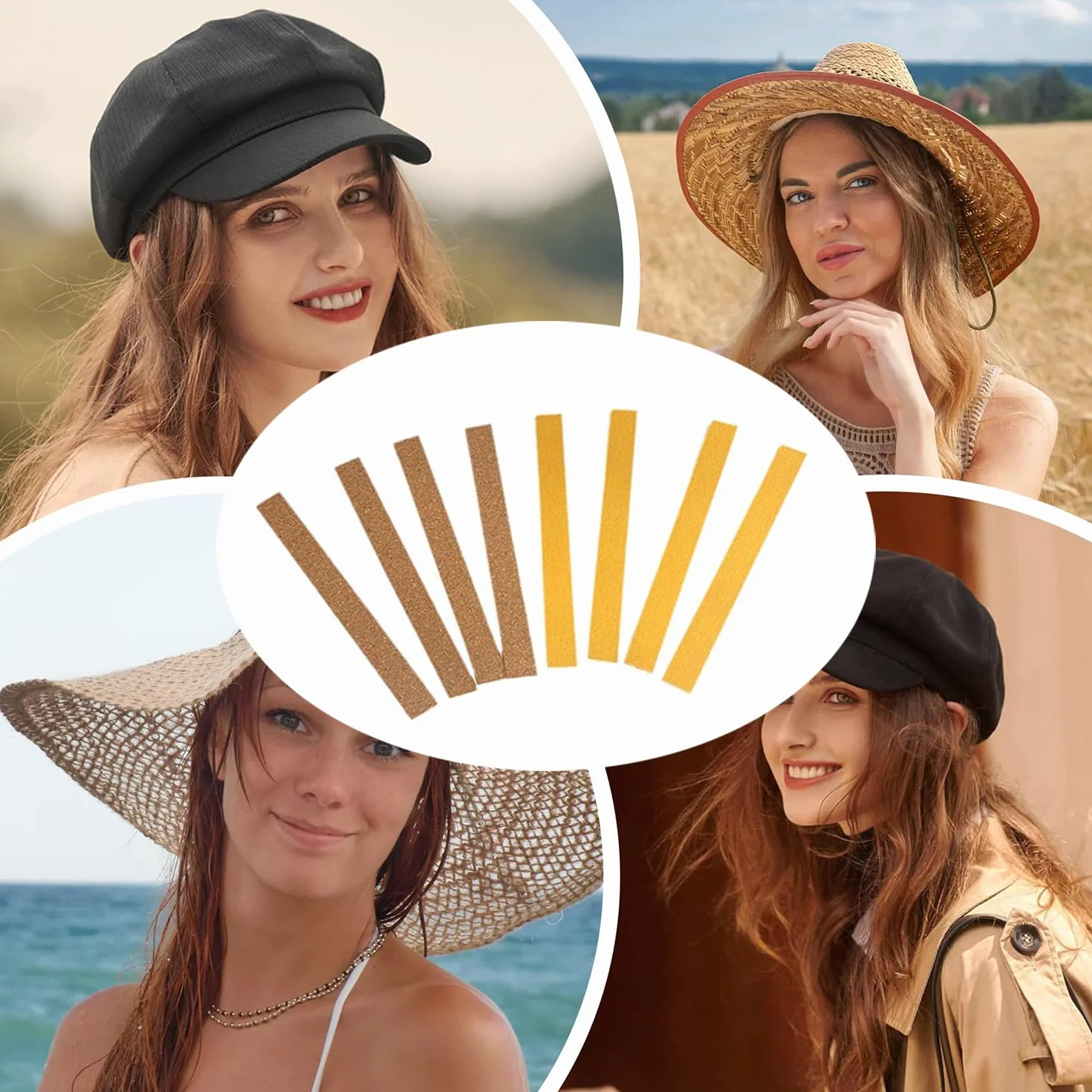 Strisce Autoadesive in Sughero 10 PCS per Cappello