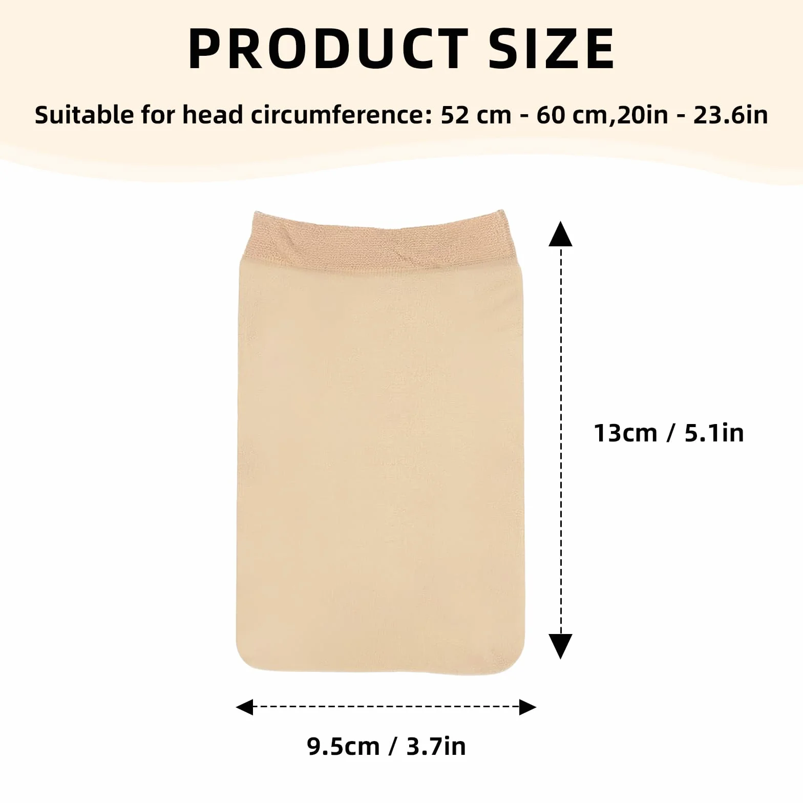 Nylon Wig Caps Invisibile Traspirante Elasticizzato Donna Retina per Capelli Ultra Sottile (Nude)