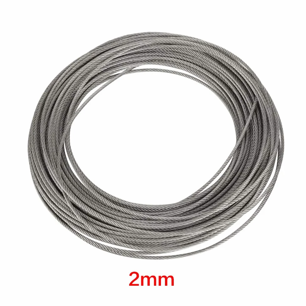 Cavo in Acciaio Inossidabile 304 20 M Filo Metallico 2 mm 2,5 mm 3 mm