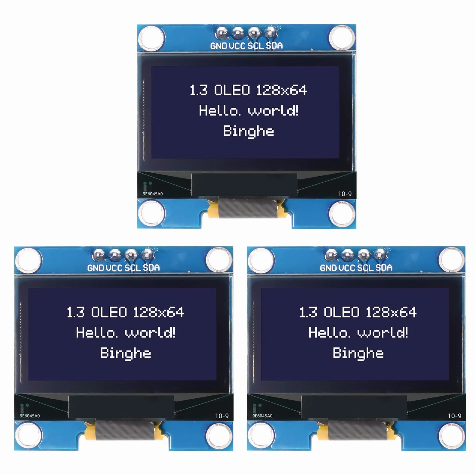 1,3" OLED I2C Display Modulo Binghe 1,3 Zoll LED OLED Display I2C IIC OLED Display con SSH1106 Chip 128 x 64 Pixel I2C Display su schermo con Caratteri bianchi Compatibile con Arduino/Rasp-Pi