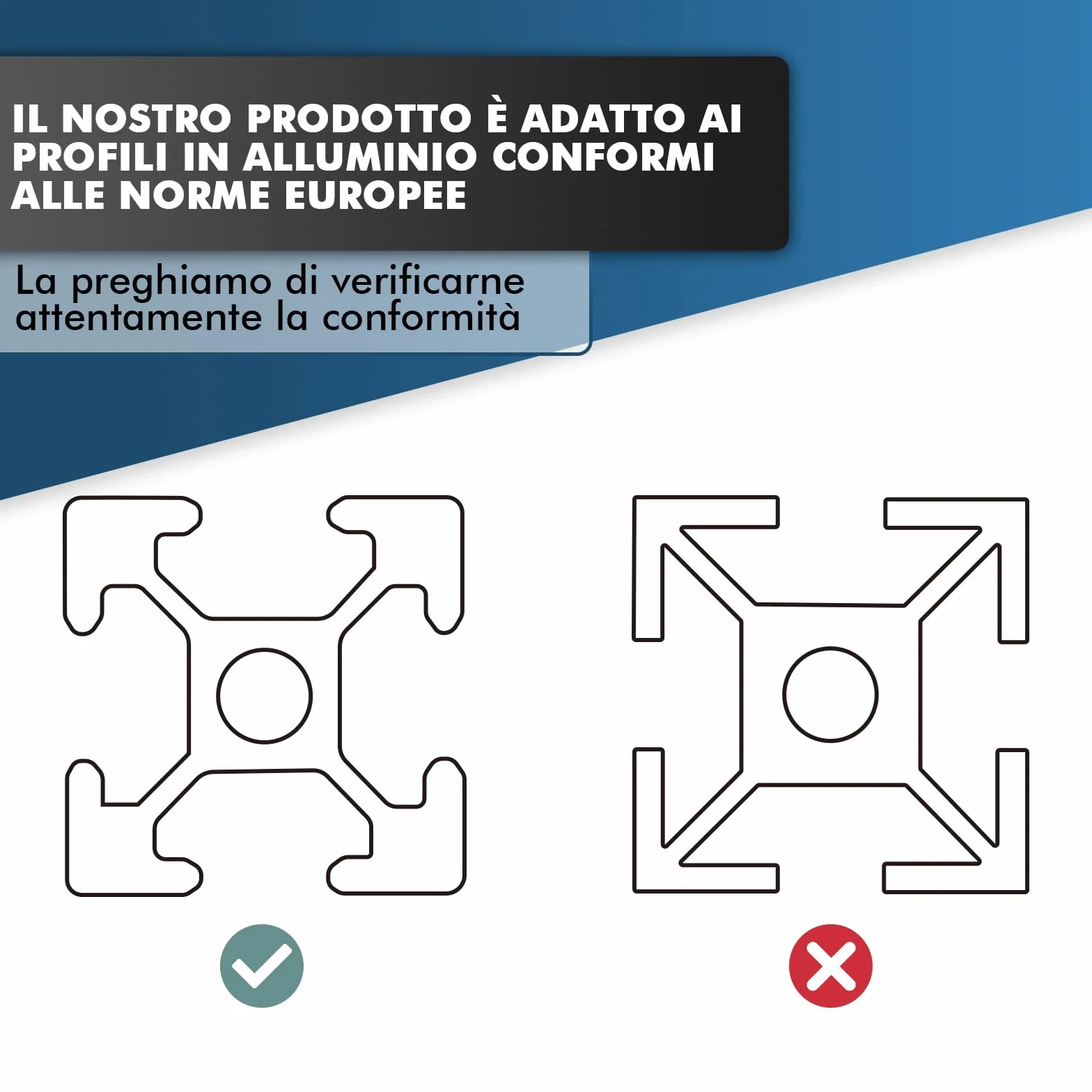 Profilo in Alluminio Angolare 20x20mm 12pz Connettore Angolare 90 Gradi