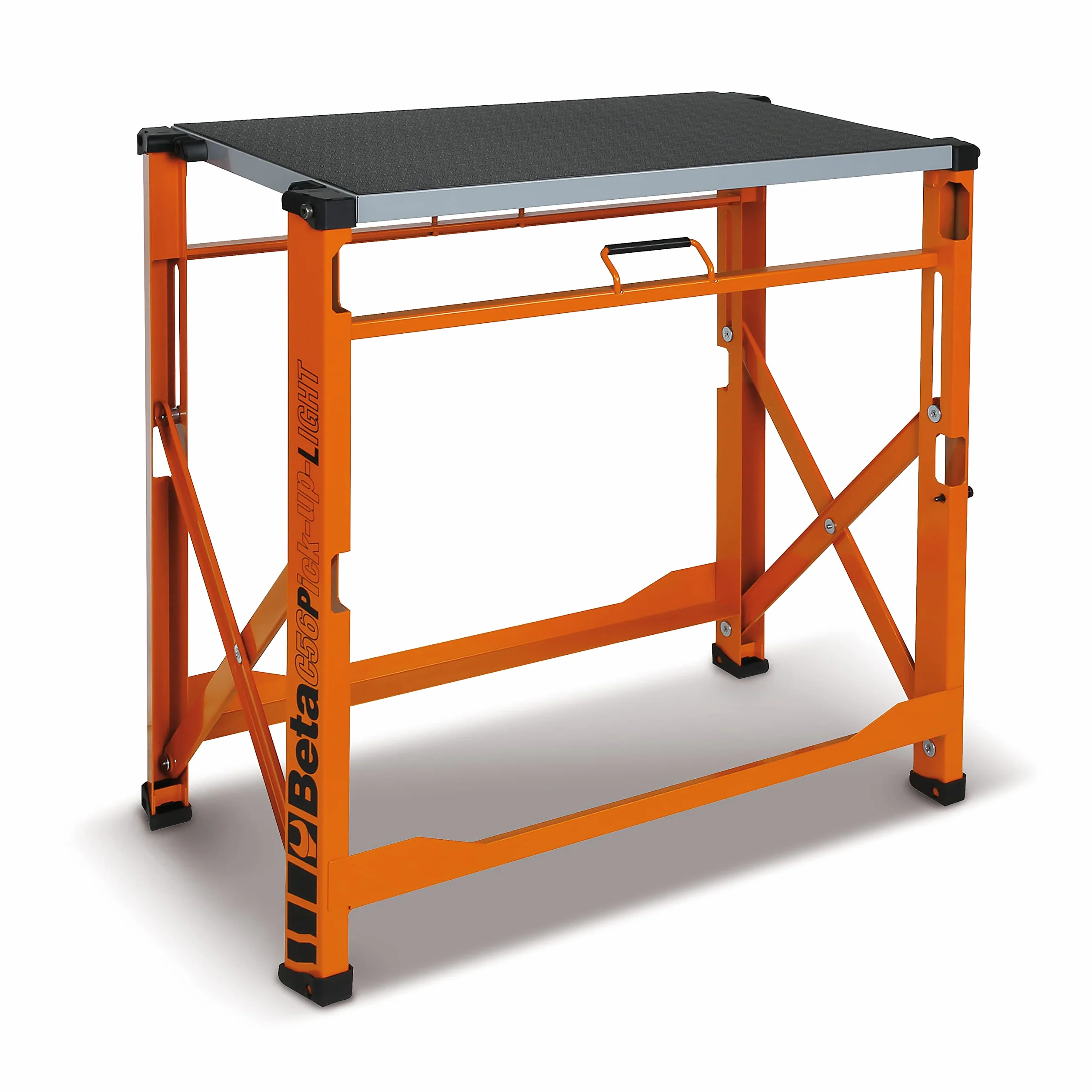 BETA - Banco da Lavoro Pieghevole Versione Light con Piano 800x500 mm e Maniglia per Trasporto, Banco Professionale Portatile per Officina Garage Fai da Te e Manutenzione, C56PL O