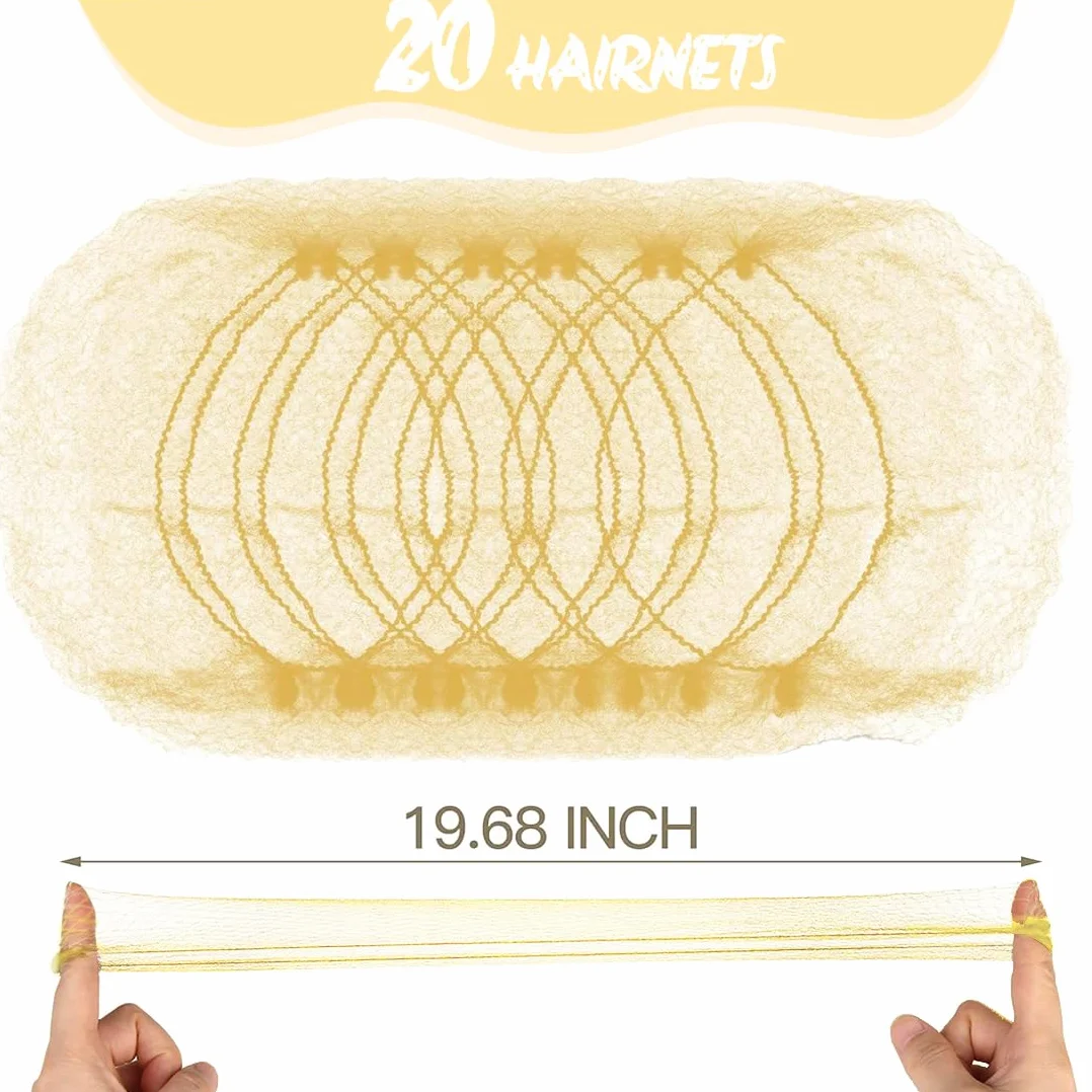 Retine Capelli Chignon 20 Pezzi Invisibili 40 Forcine Capelli Forma U Elastiche Oro