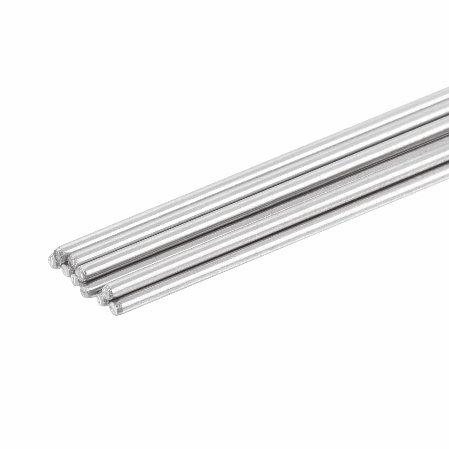 QUARKZMAN 100 x 1mm Asta Tonda Acciaio Inossidabile Estrusa Solida Argento 10 Pezzi