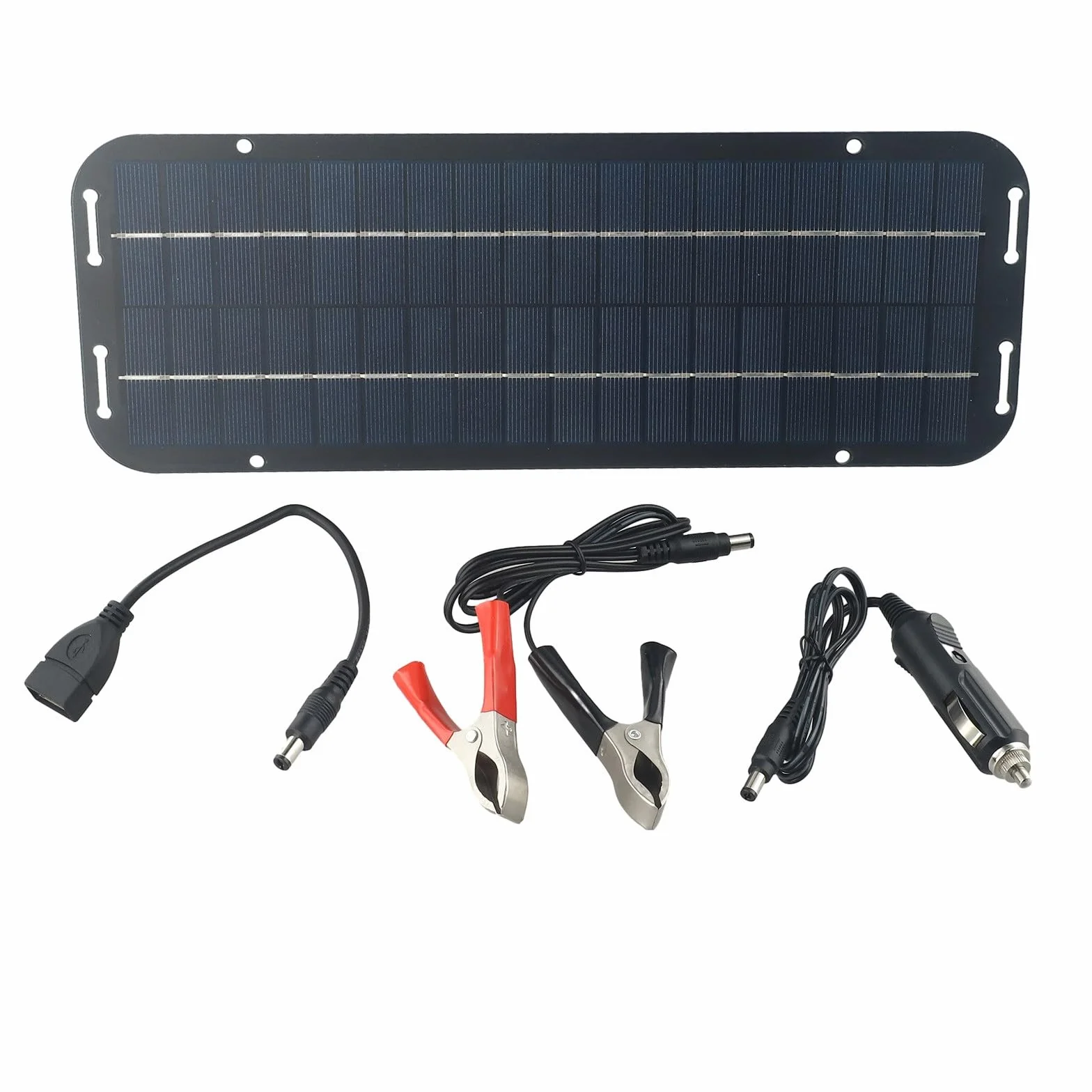 Kit Pannello Solare RichVibe 60W 12V Caricabatterie a Goccia per Batteria con Celle Monocristalline e Accessori di Montaggio per Roulotte, Auto, Furgone, Barca, Sistema di Ricarica Portatile per