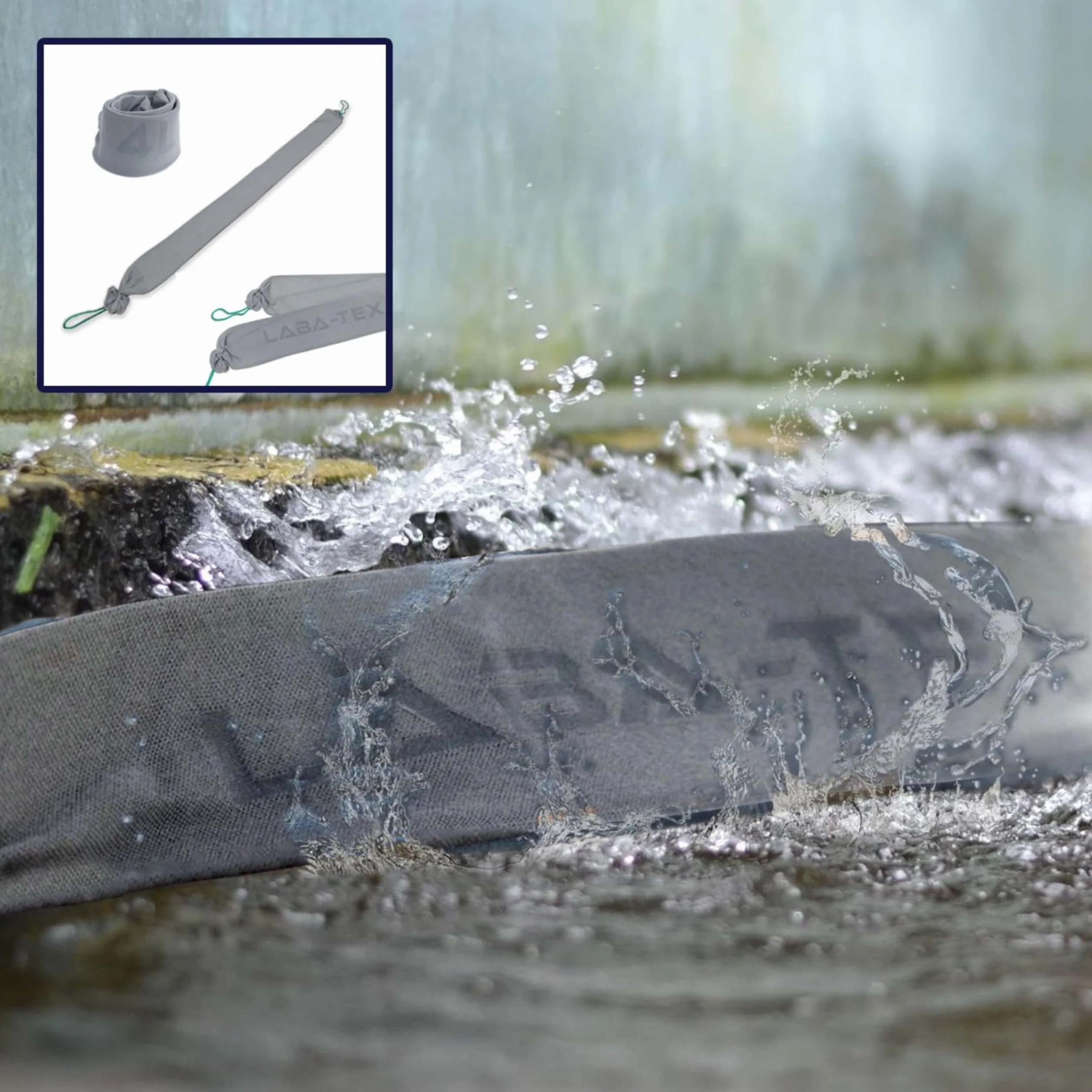 Barriera di protezione dalle perdite attivata dall'acqua per tubi che perdono, lavatrici e WC intasati - capacità di assorbimento fino a 10 litri, confezione da 2: 120 × 10 cm, MONOUSO