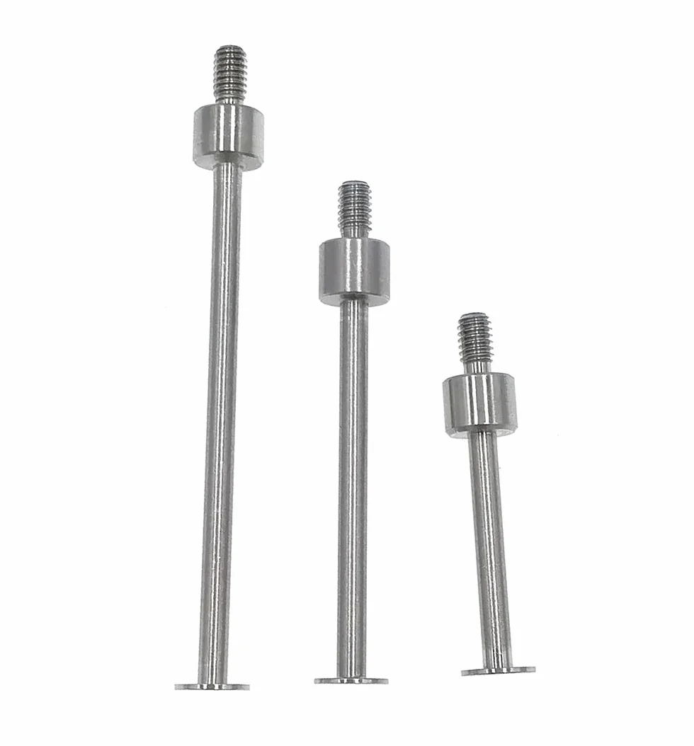 SUXING Tastatori per comparatori, Tasti con filetto M2.5, diametro ø 5mm, Spessore 0.4mm,Lunghezza 20/30/40mm, Puntalino piatto