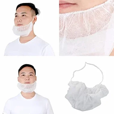 Pezzi di tessuto non tessuto protezione barba usa e getta servizio alimentare
