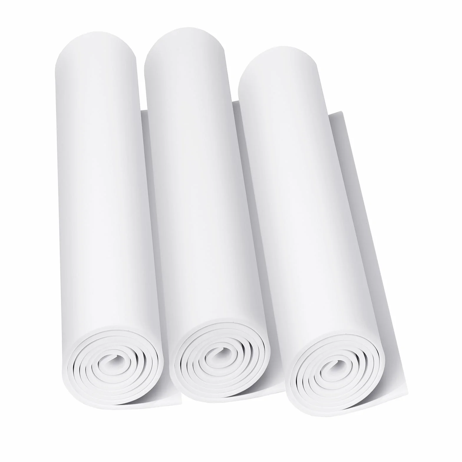 MEARCOOH Gomma EVA Bianca 2mm 34 x 124.5cm Schiuma EVA ad alta densità 86kg/m3 3PCS