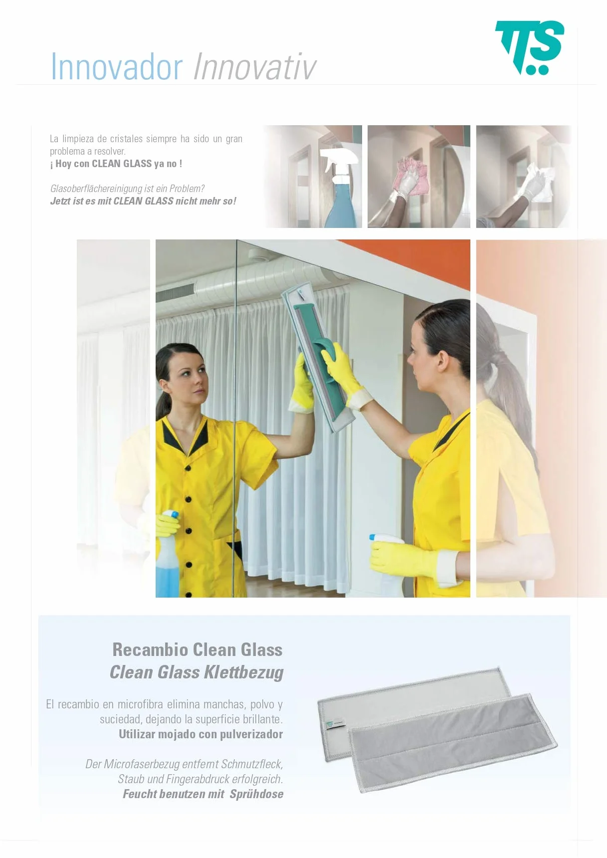 Clean Glass 30 cm, Motivo: Panno in Microfibra 30_cm Grigio