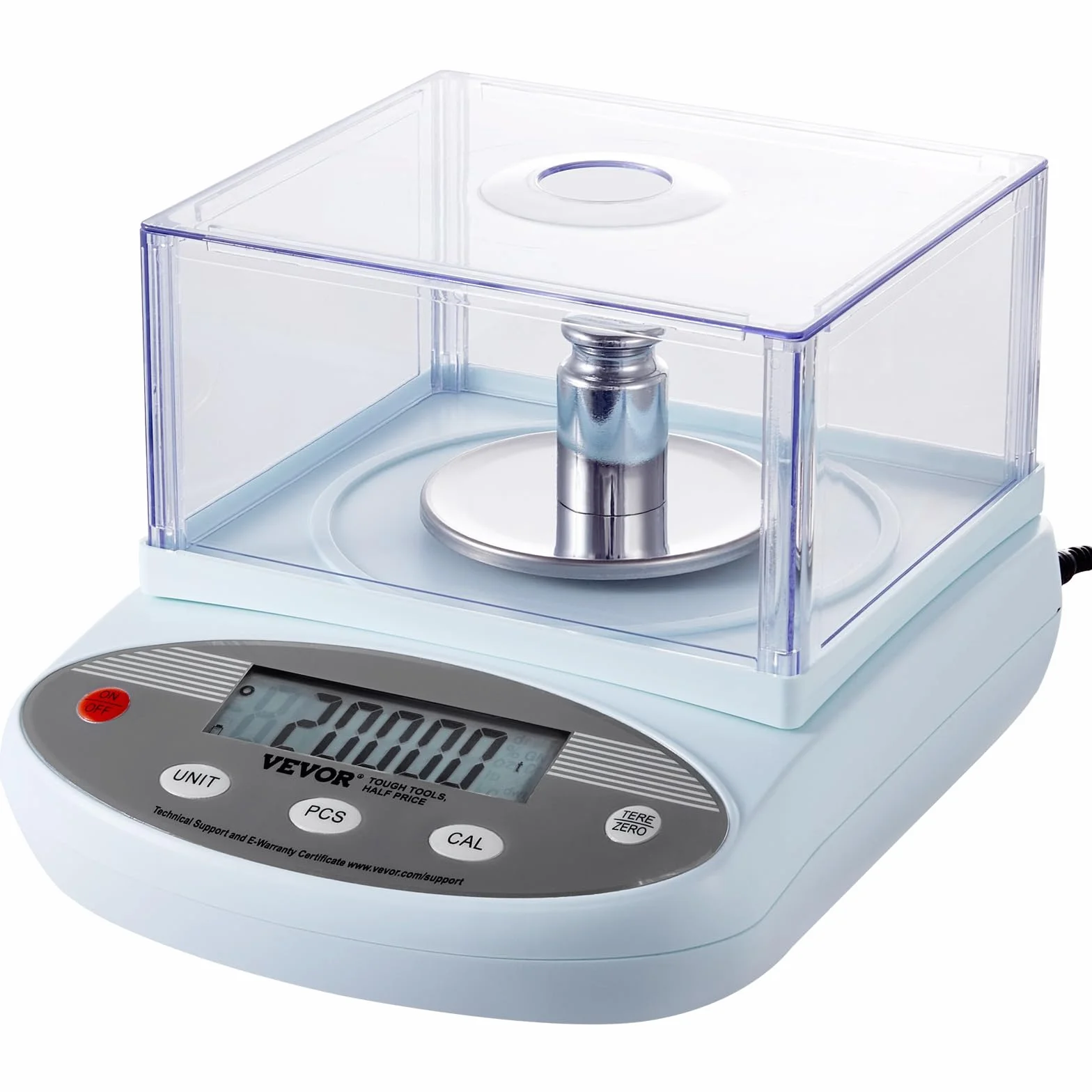VEVOR Bilancia analitica digitale 500 g x 0,001 g, Bilancia da laboratorio ad alta precisione con 13 unità di conversione, Bilancia elettronica da laboratorio scientifico, Display LCD, per gioielli