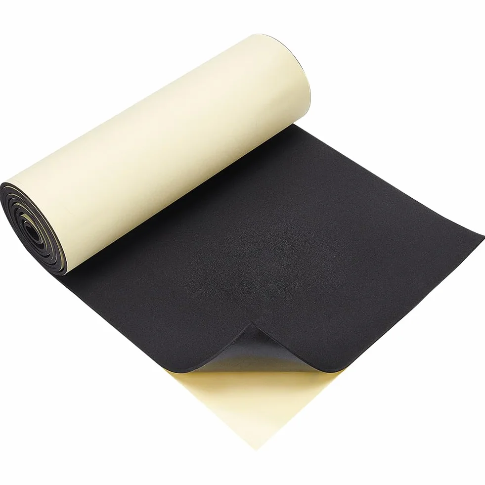 BENECREAT Rotolo di Schiuma EVA Autoadesiva Nera Spessa 3 mm Schiuma Adesiva Artigianale Da 2x0.3 m per La Protezione Dei Mobili, Riempimento di Fessure, Rotoli di Schiuma Adesiva