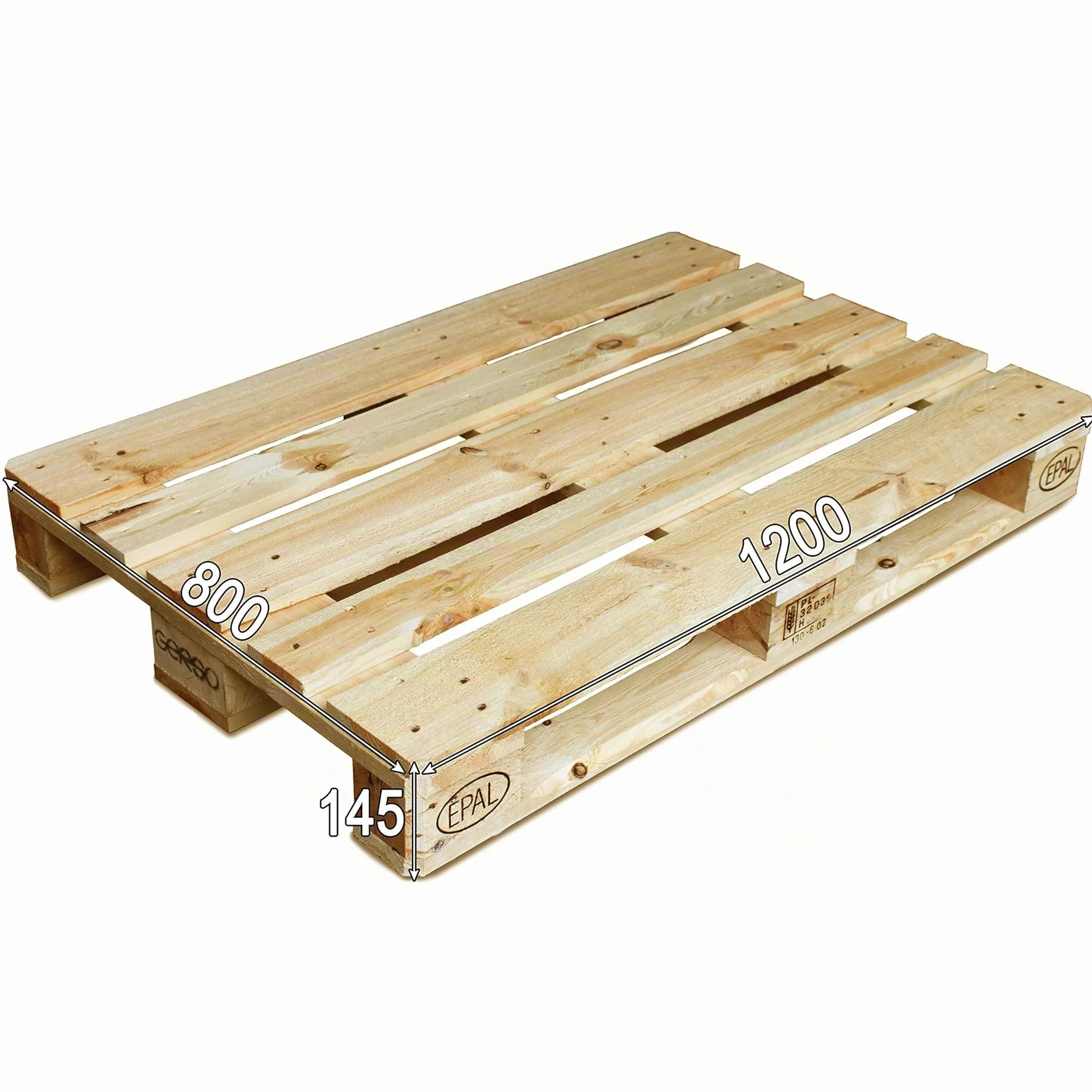 piatto Euro pallet 120x80 cm EPAL IPPC Nuovo, merce nuova certificata EUR/EPAL/IPPC Europallet Legna