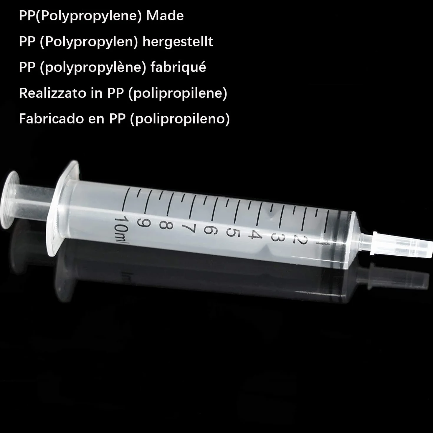 Gebildet 20pcs 10ml Siringa Plastica Monouso Senza Ago con Tappi per Animali Domestici e Laboratorio