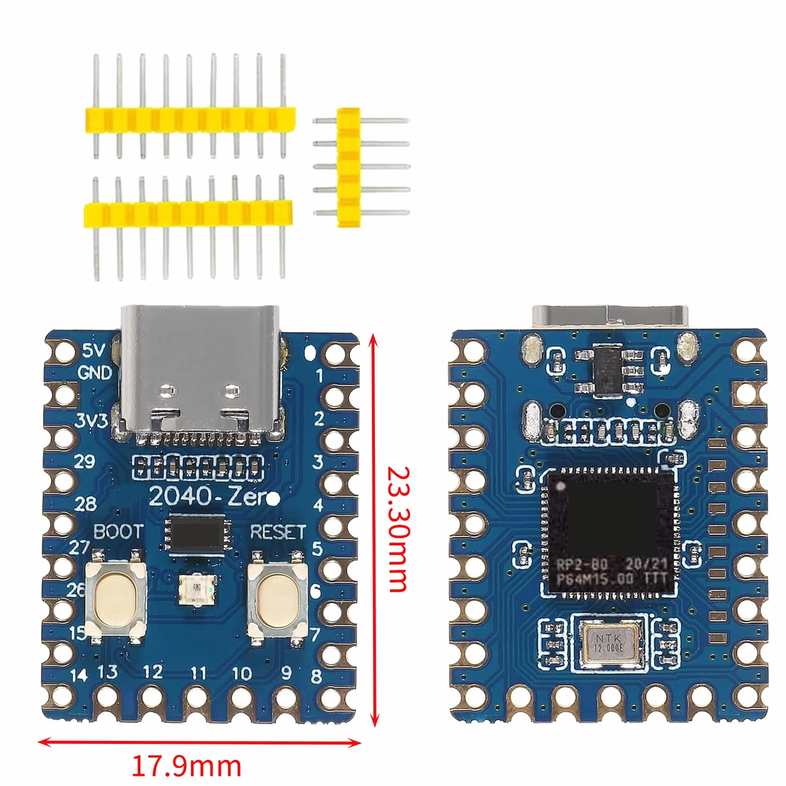 RP2040-Zero Microcontroller Board basato su Raspberry Pi 2040 Dual-Core ARM Cortex M0+