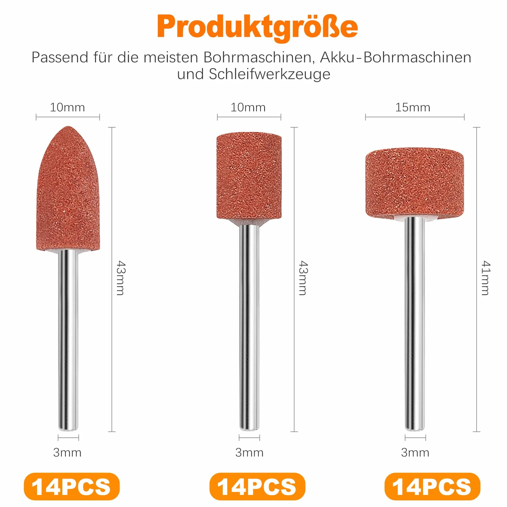 Set di 42 punte per levigatura e lavorazione del legno, testa di lucidatura, punte per trapano e avvitatore a batteria, mouse abrasivo per sbavatura e levigatura