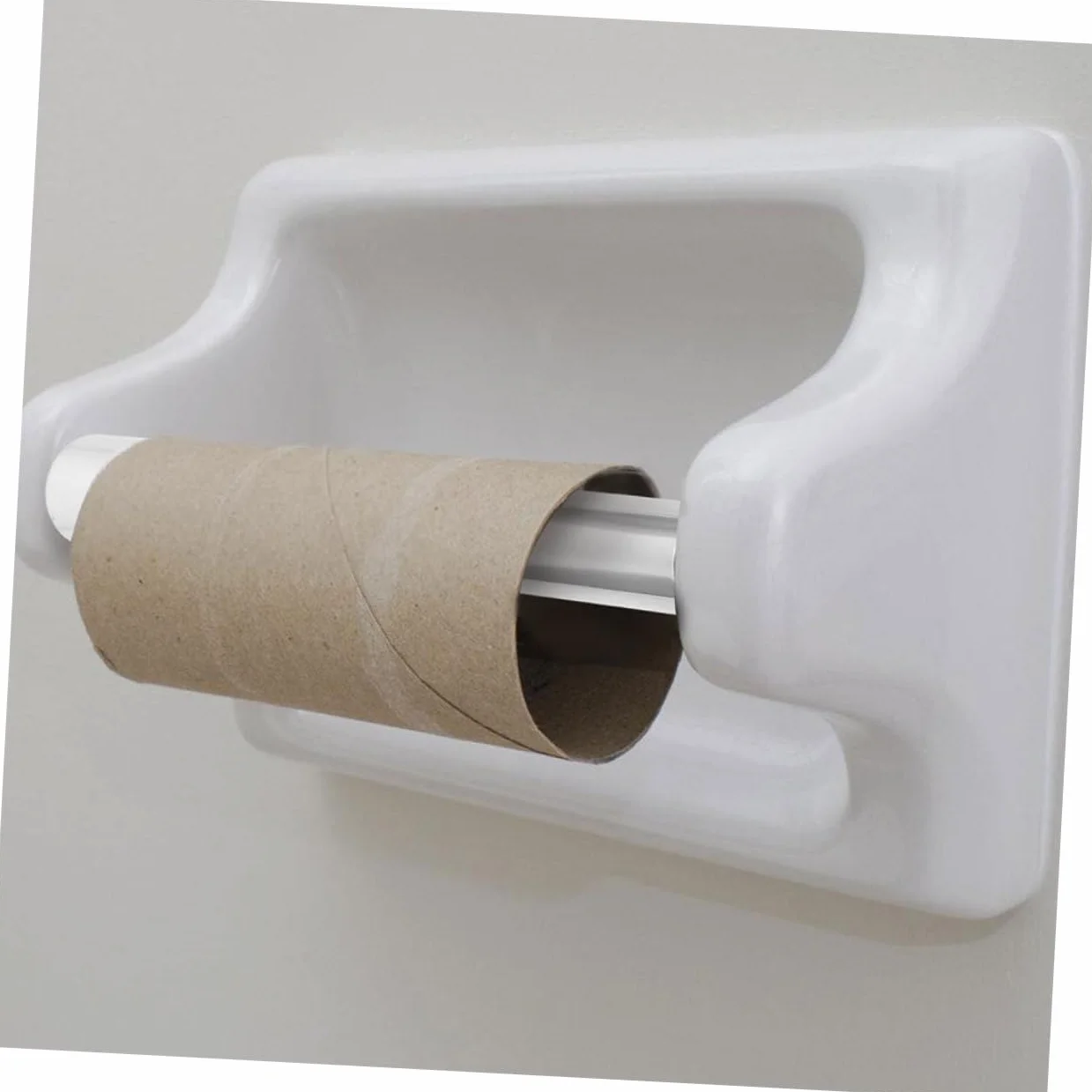 Set 4 Pezzi Portarotolo di Carta Igienica Rullo di Ricambio Retrattile in Pp Facile da Usare, Accessori per Bagno per Case e Hotel