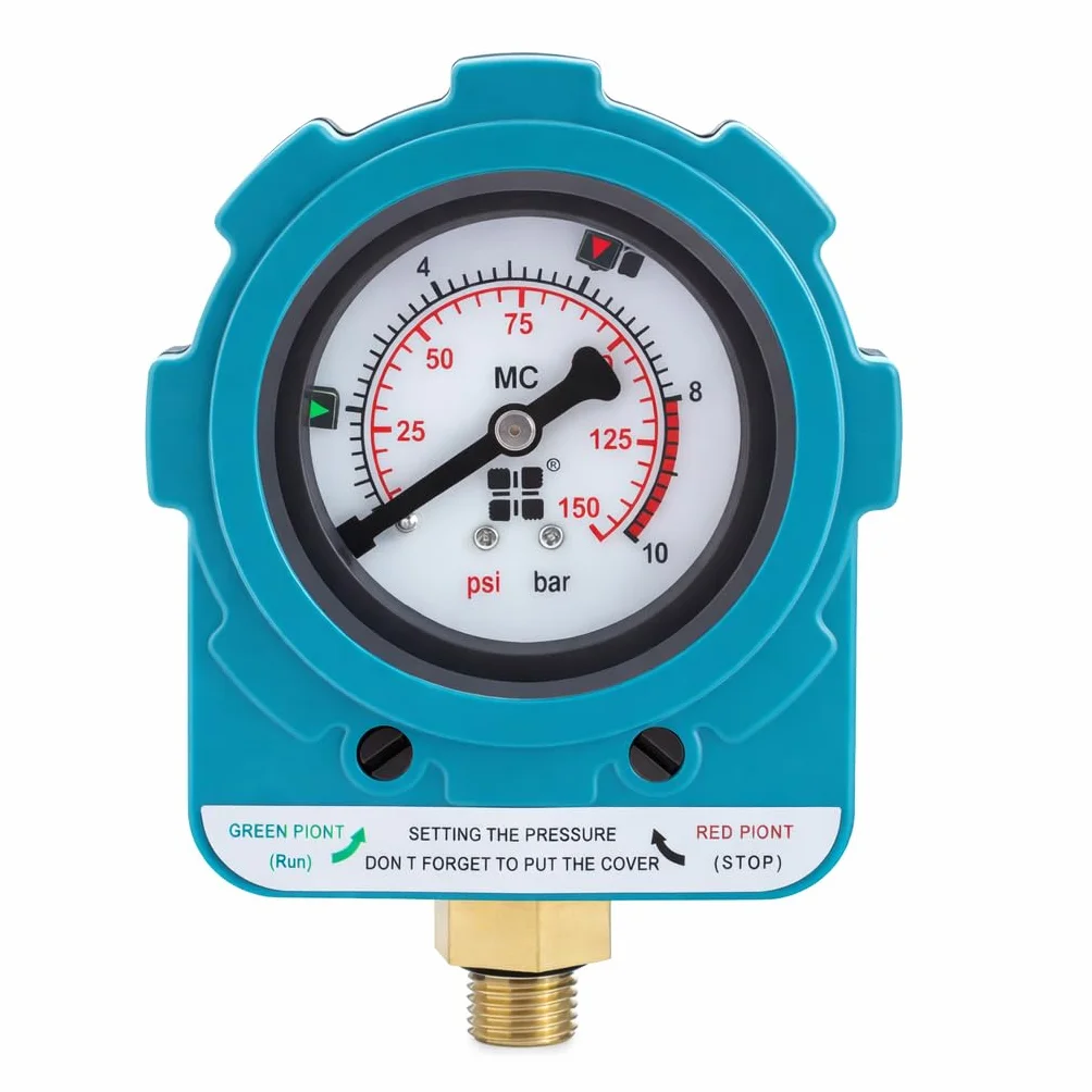 KATSU Interruttore di Controllo Automatico della Pressione della Pompa dell'Acqua, Regolatore Elettronico della Pressione Regolabile, per Pompa Sommersa, Pompa da Giardino, Compressori d'Aria