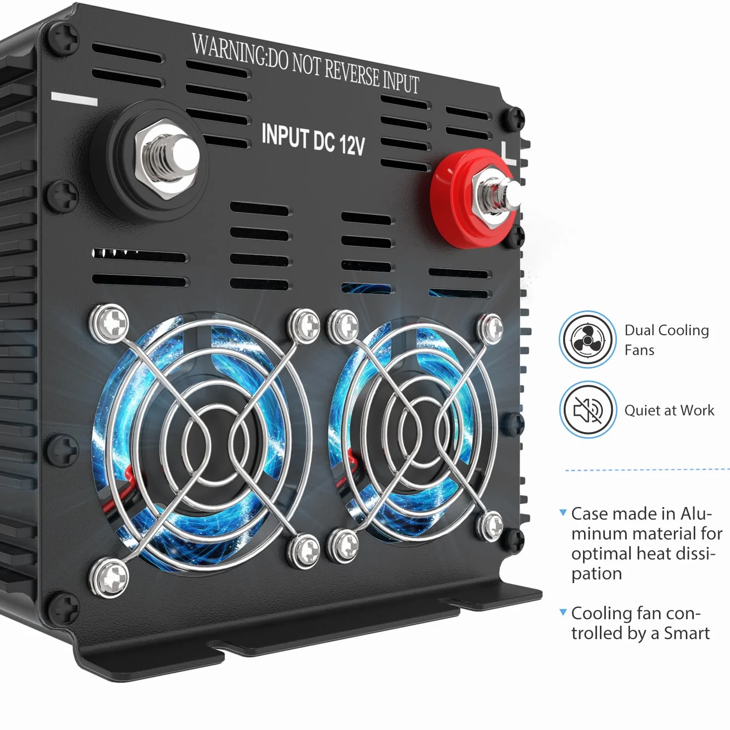 EDECOA 2000 W / 4000 W, inverter a onda sinusoidale pura da 12 V/230 V, potenza nominale 2000 watt, inverter solare da 12 V a 230 V CA con telecomando LCD, Interfacce USB e tipo C disponibili, presa