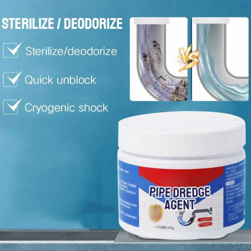 Powerful Pipe Dredging Agent, Powerful Quick Cleaning Drain Toilet Cleaner Tool, Pipeline Dredging Agent for Kitchen and Toilet Pipelines (1 pcs)