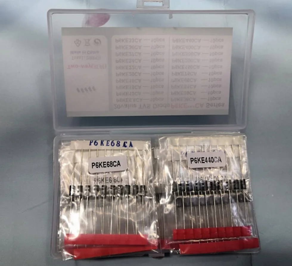 Kit diodi TVS P6KE6.8 A/CA 12-440V 200 PZ Transistor