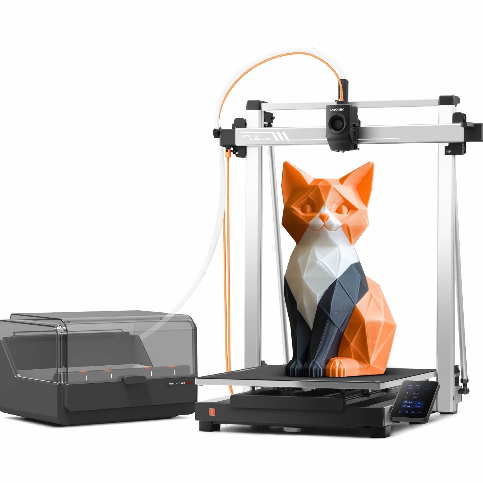 ANYCUBIC Kobra 3 Max Combo Stampante 3D, 420 * 420 * 500mm Mega-Scale Build Volume, Stunning 4 o 8 Colori di Stampa, Asciugatura e Stampa allo Stesso Tempo,Lavorare con tutti Principali Filamenti