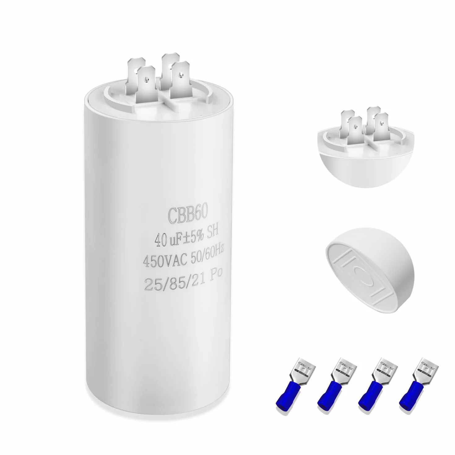 Iruihoo CBB60 40UF Condensatore di avviamento 450V 50/60Hz