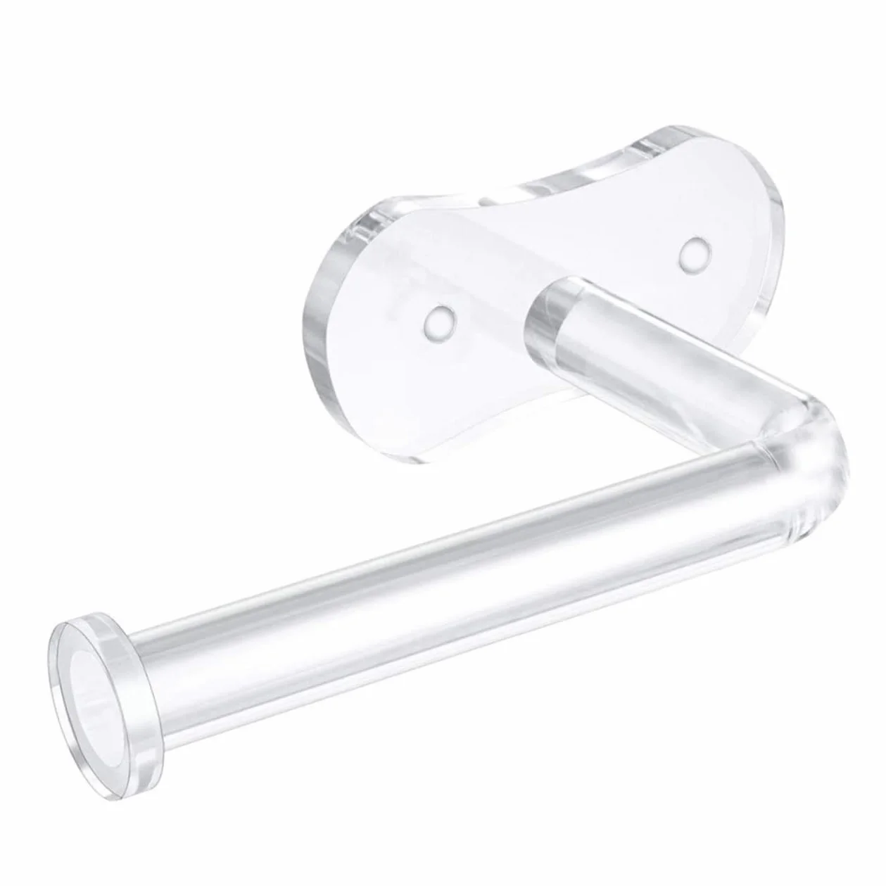 Mipcase Porta Rotolo Carta Igienica da Parete in Acrilico Installazione senza Punzonatura Superficie Liscia Design Semplice per Bagno e Toilette