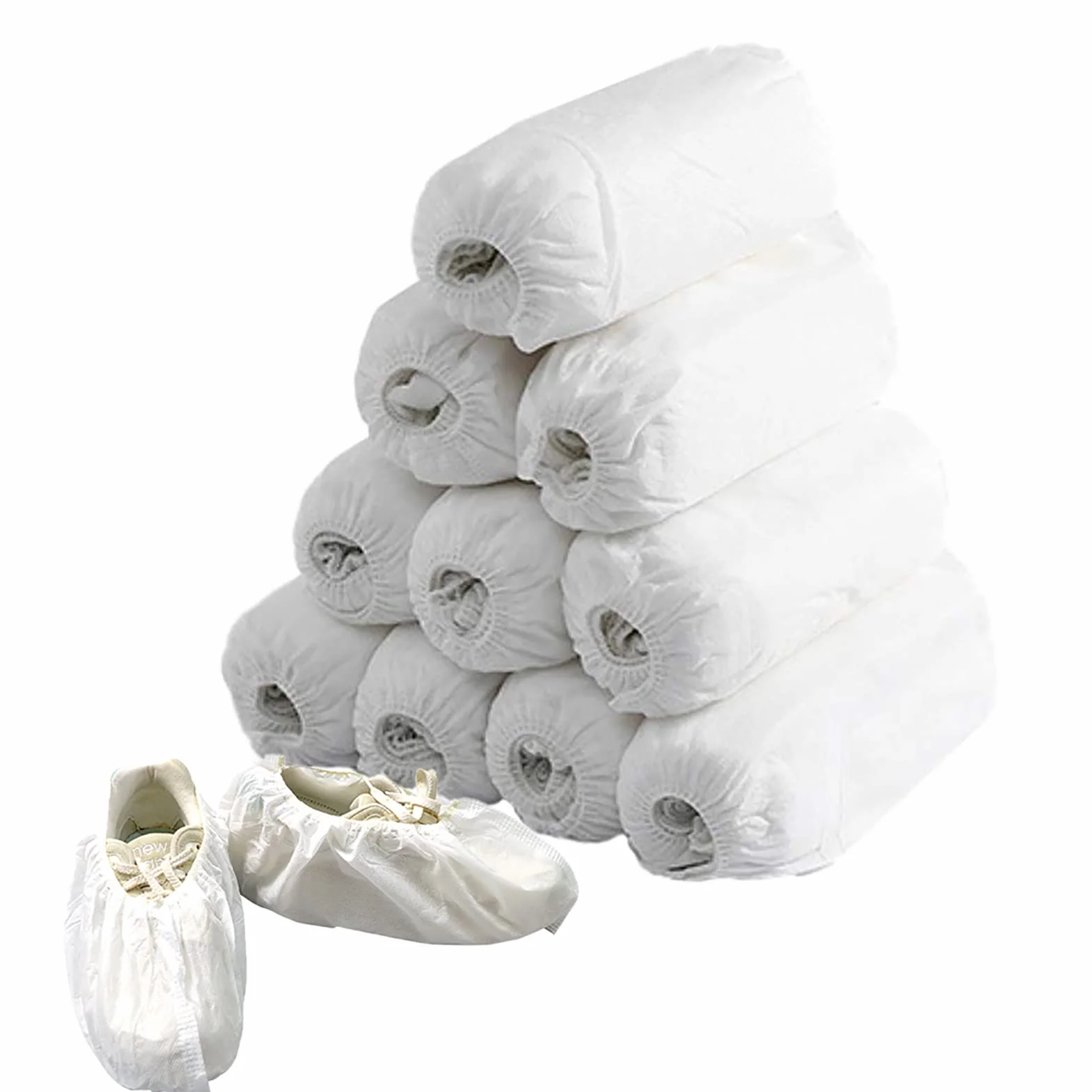 Copriscarpe in Plastica Bianco 100 Pezzi per Pulizia Tappeto Protezione Pavimento