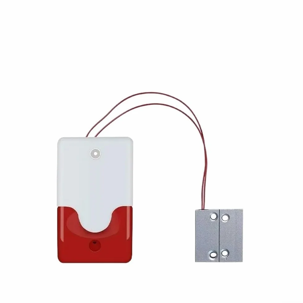 Allarme magnetico per porta metallica con suono da 100 dB e luce lampeggiante per sicurezza antincendio in scuole, uffici e edifici commerciali