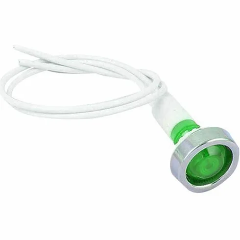 SEGNALATORE SPIA LUMINOSA 24V VERDE CON FILI