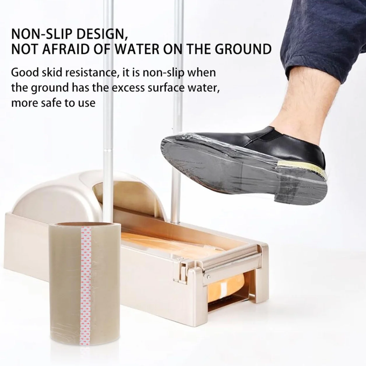 Holibanna 100M Pellicola Scarpe Automatico per Distributore Copriscarpe Monouso 1 Rotolo 6.2 x 2.75 in