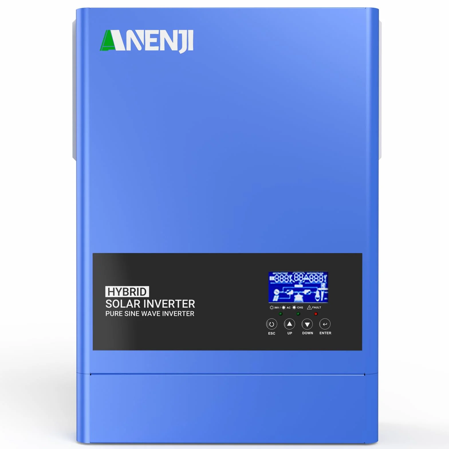 Invertitore ibrido da 6200 W, da 48 V CC a 230 V CA, con regolatore di carica solare MPPT da 120 A, ingresso massimo PV 6200 W, funziona con batterie al piombo e al litio da 48 V