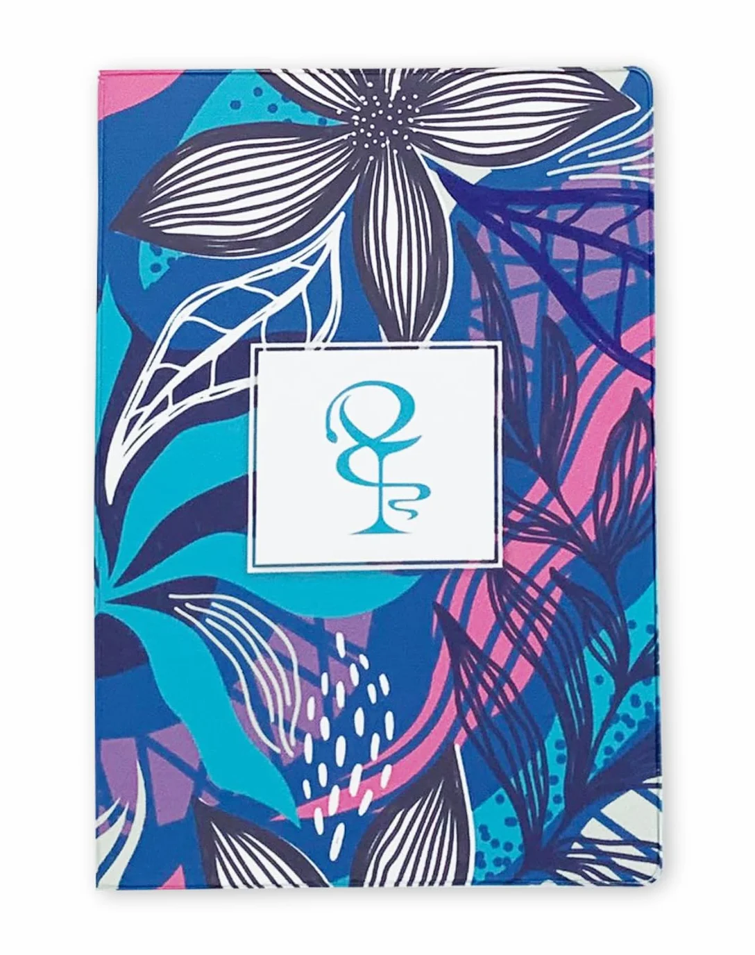Custodia Porta Ricette Mediche in Gomma Espansa Made in France - Porta Documenti Sanitari per Tessera Sanitaria - Modello Fiori Blu e Rosa