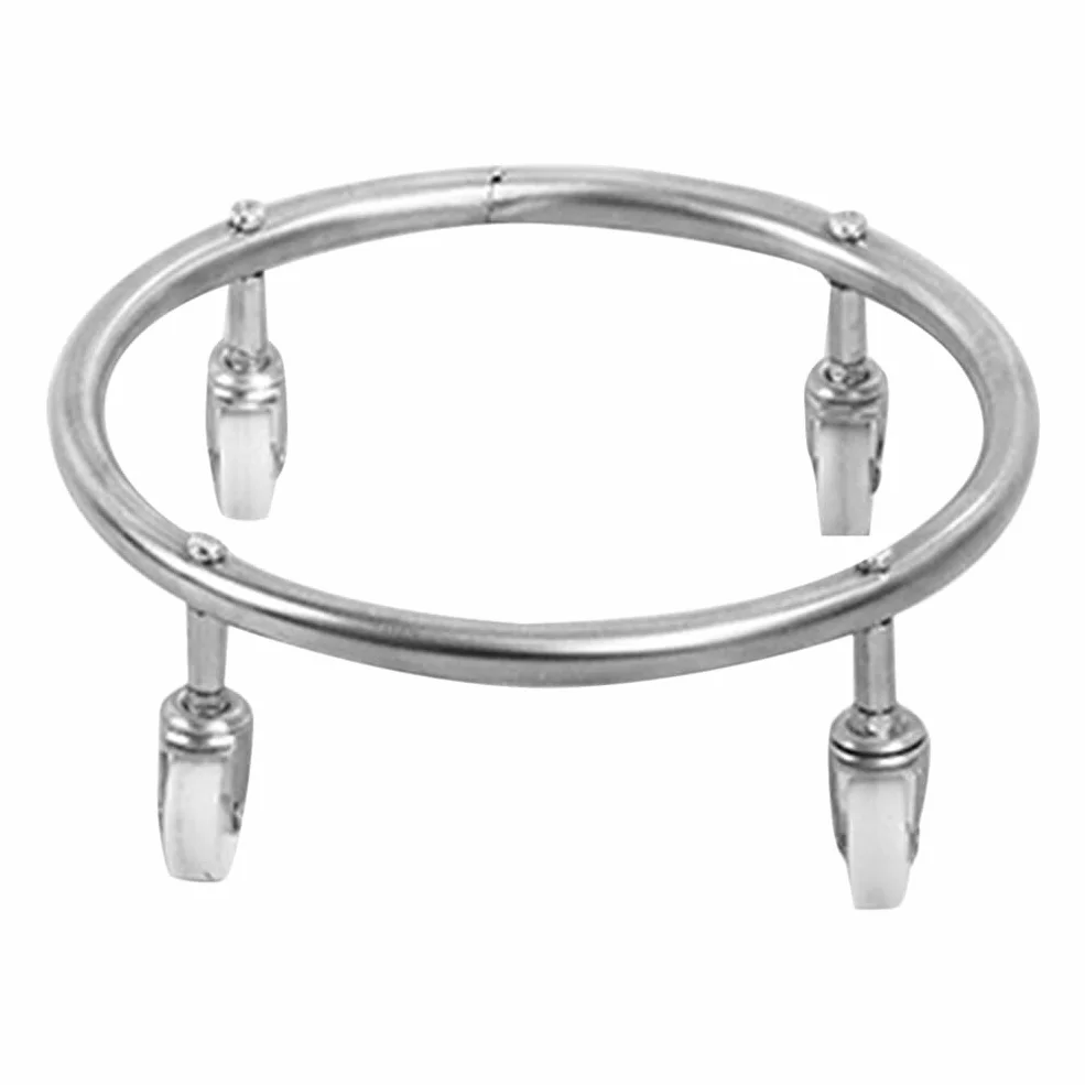 SOLUSTRE Supporto Mobile per Bombola Gas con Ruote in Metallo Inossidabile e Gomma, Base Alta 4,5 Cm, Facile da Trasportare e Fissare Serbatoi di Propano Fino a 30 Kg, per Uso Domestico