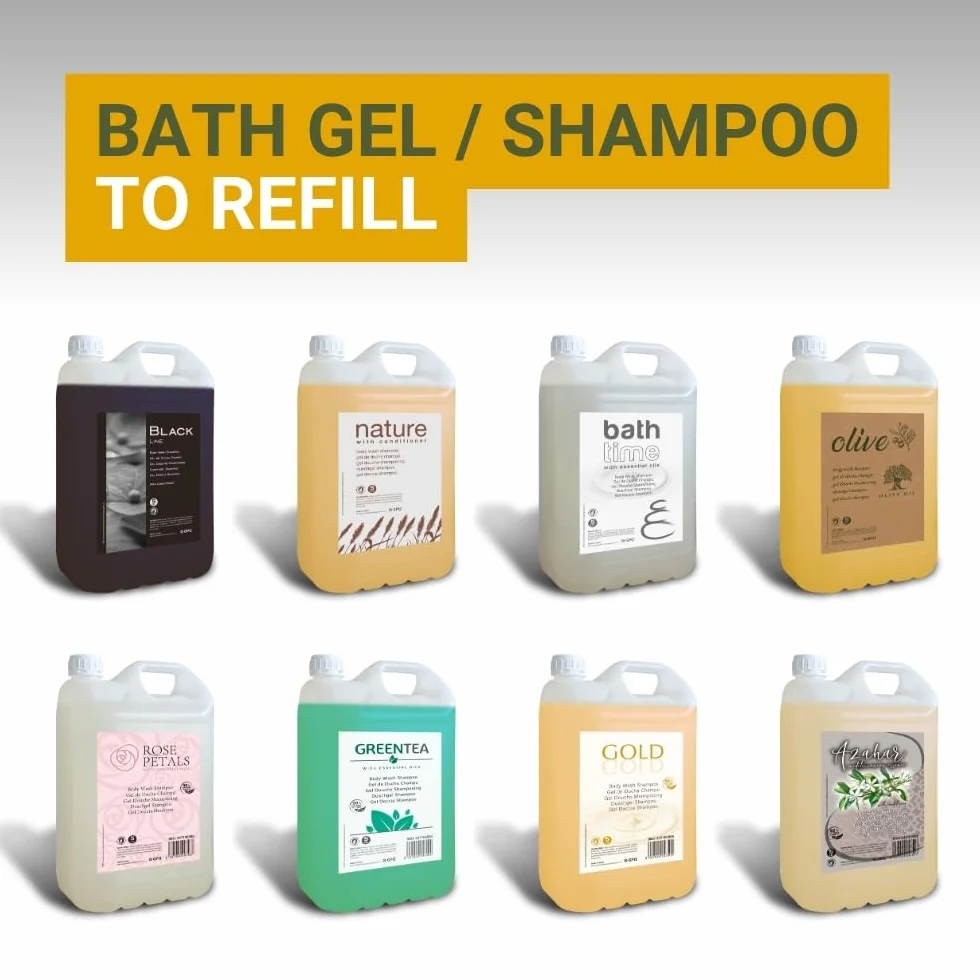 GPQ Gel/Shampoo 2 in 1 OLIVE 5 L Refill Balsamo senza Parabeni 92% NATURAL ORIGIN