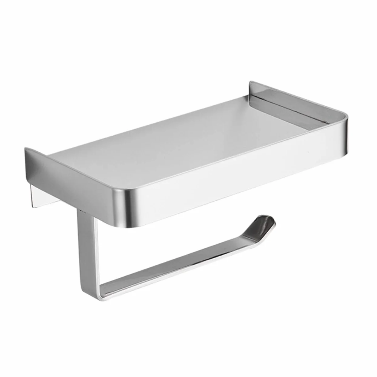 NUOBESTY Portarotolo Carta Igienica con Ripiano per Smartphone Supporto da Muro in Acciaio Inossidabile Antiruggine Bagno e Toilet