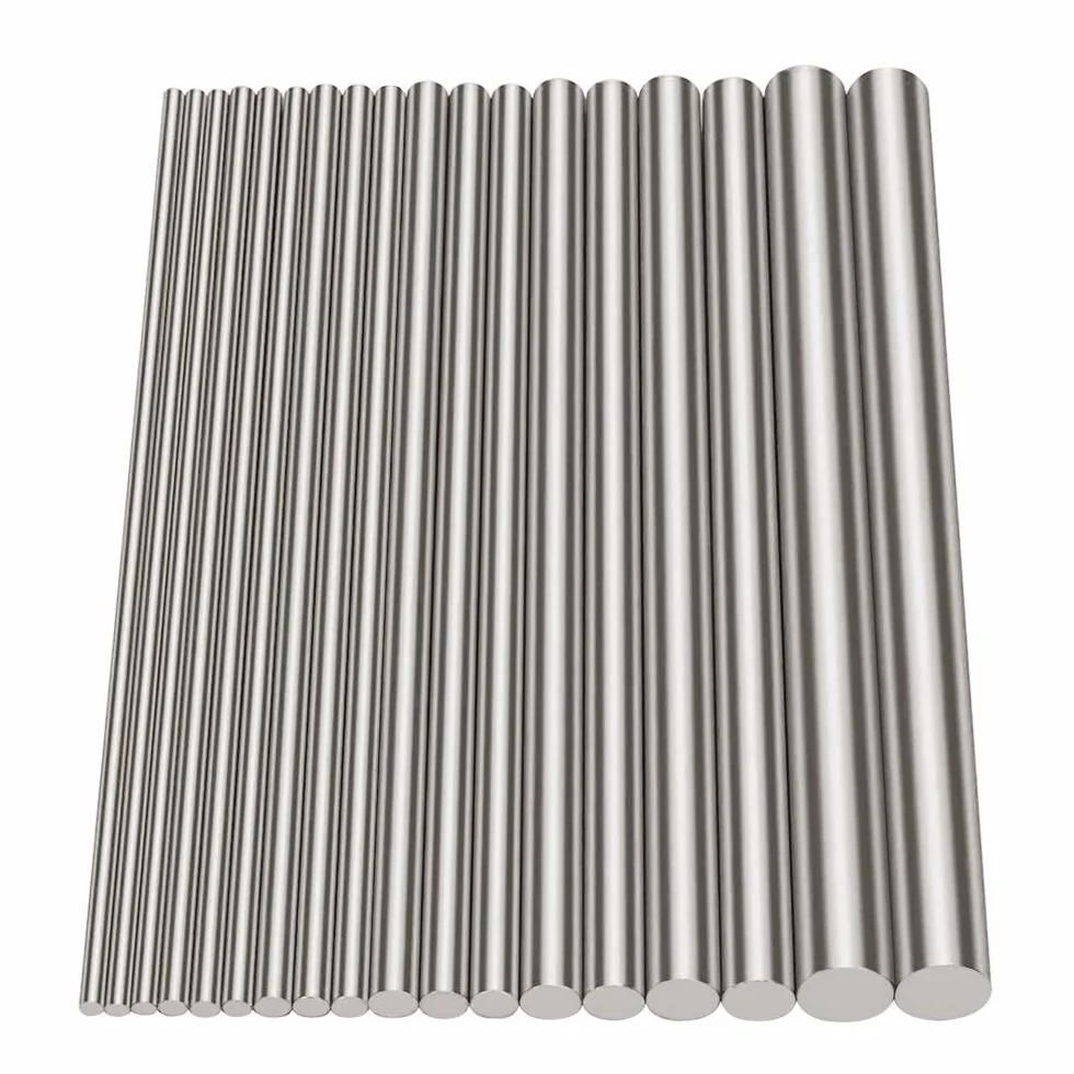 Glarks 18 pezzi asta tonda in acciaio inox solido tornio bar stock assortiti diametro 2,5-8 mm lunghezza 100 mm