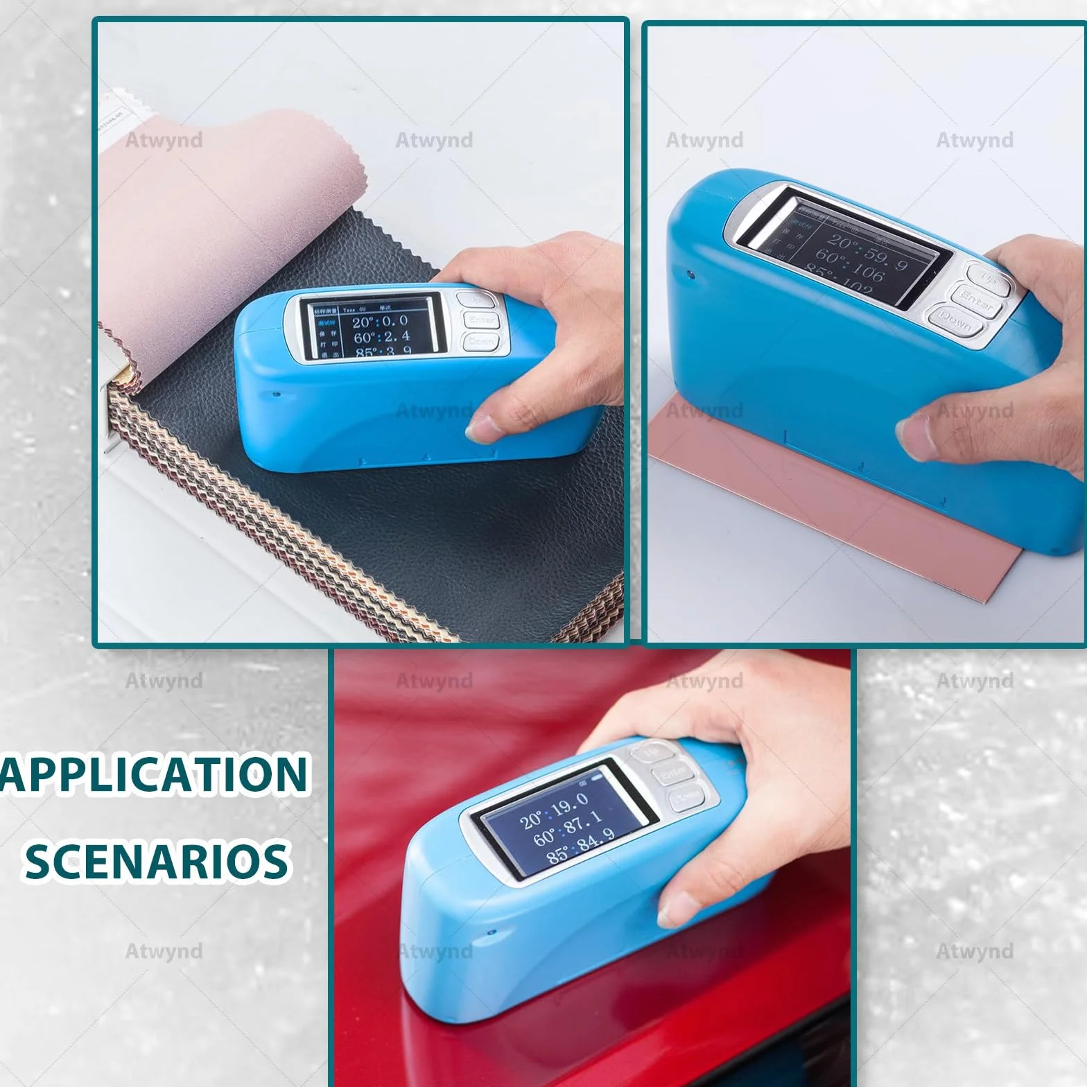 Gloss Meter Tri-Angle Glossmeter 20° 60° 85° Portatile Digital Single Angle Gloss Tester per Vernice Plastica